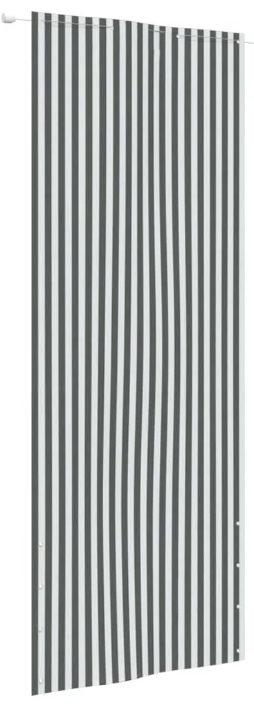 vidaXL Tela de varanda 80x240 cm tecido oxford antracite e branco
