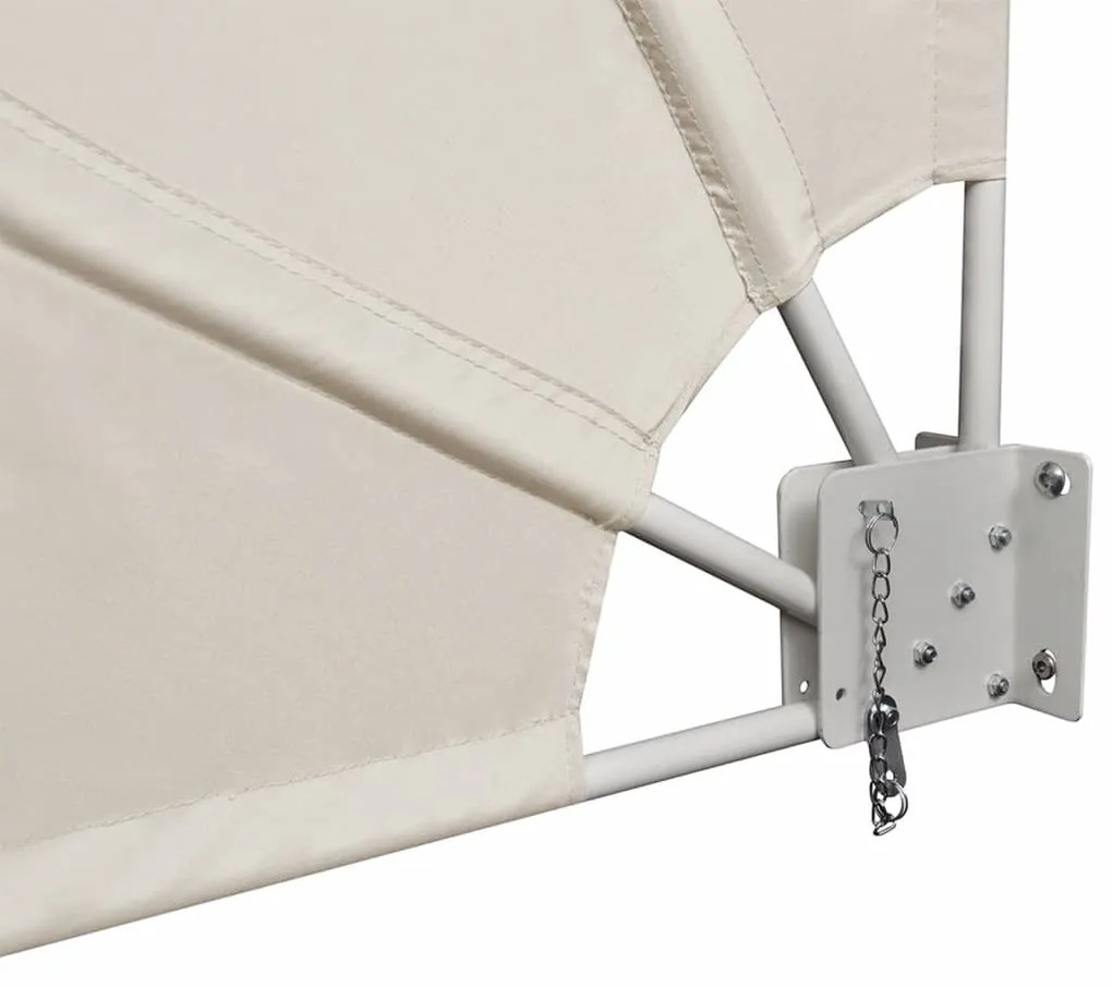 Toldo lateral dobrável para varanda 210x210 cm creme