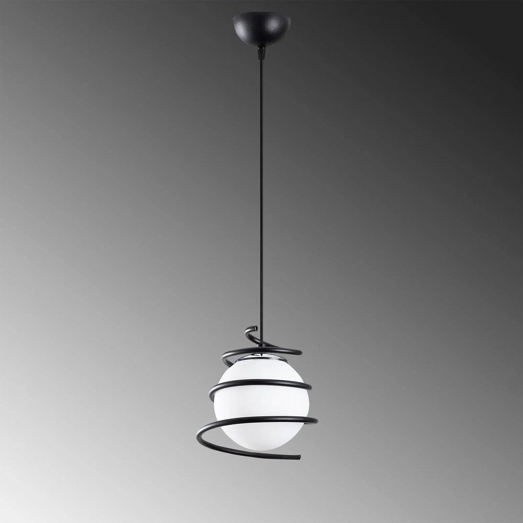 Candeeiro Suspenso Elegance – Preto – 20 cm