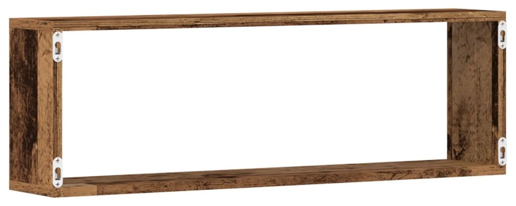 Conjunto de 2 Prateleiras de Parede vidaXL em Madeira Antiga 80x15x26