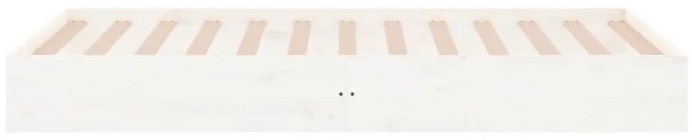 Estrutura de cama 90x200 cm madeira maciça branco