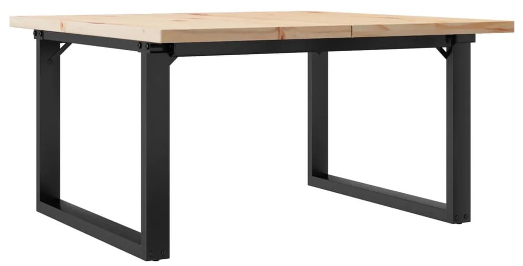 Mesa de centro estrutura em O 90x90x45,5 cm pinho/aço