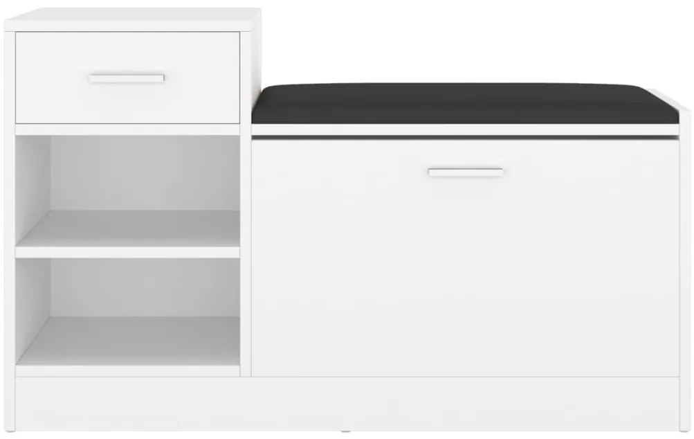 Banco sapateira 94,5x31x57 cm derivados de madeira branco