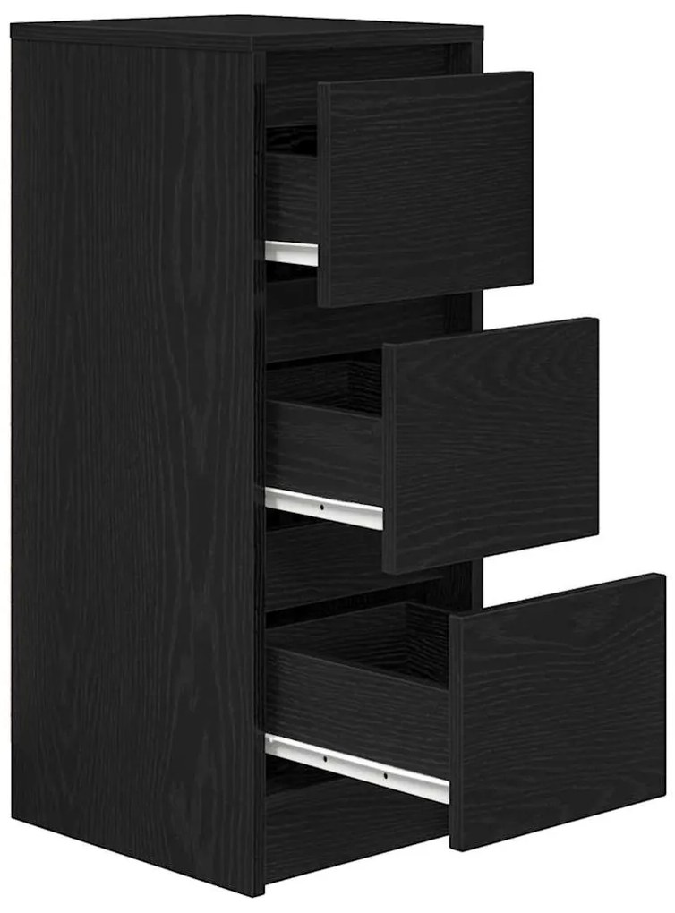 Aparador 29,5x34x76 cm derivados de madeira carvalho preto
