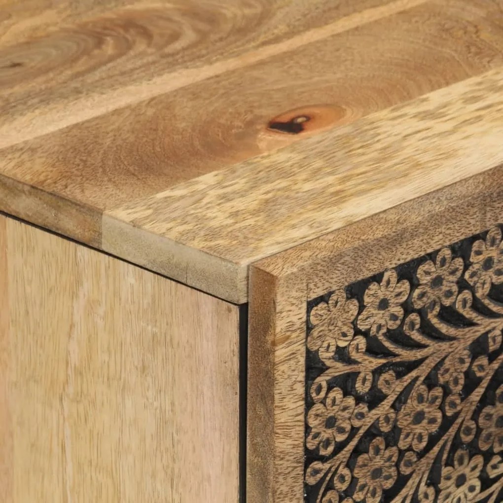 Móveis de apoio 2 pcs 60x33x75 cm madeira de mangueira maciça
