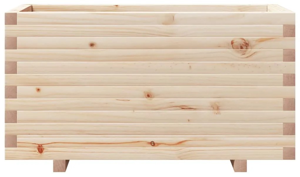 Vaso/floreira de jardim 90x40x49,5 cm madeira de pinho maciça