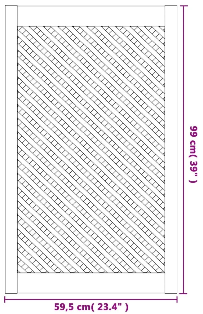 Portas de armário design treliça 2 pcs 59,5x99 cm pinho maciço