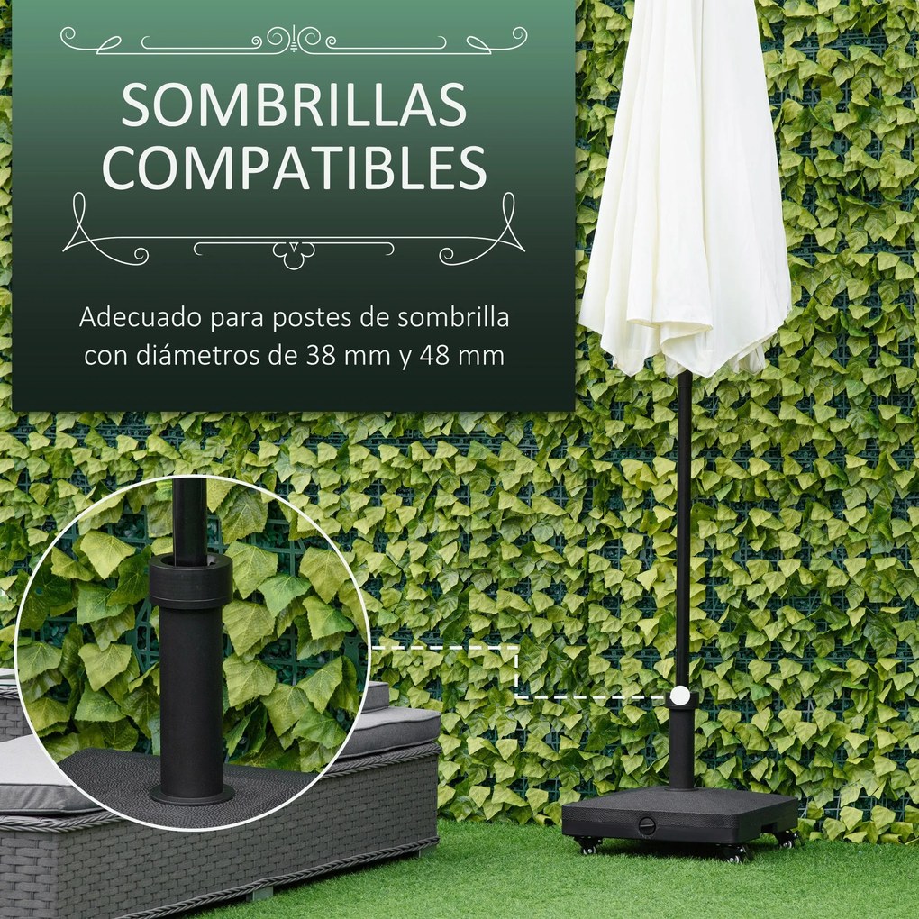 Base para Chapéu de Sol com 4 Rodas Bloqueáveis Base para Chapéu de So