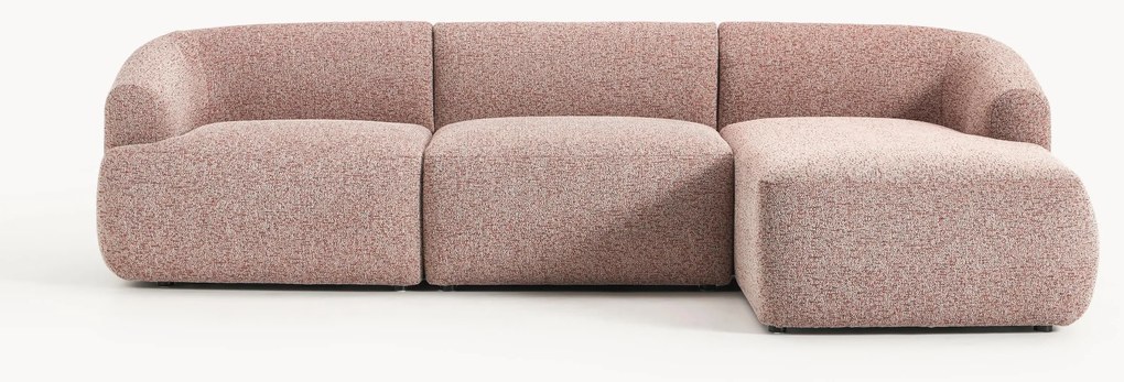 Sofá de canto modular em bouclé Sofia (3 lugares)