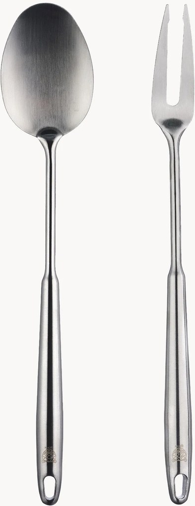 Talheres para salada e grelhados em aço inoxidável Stal, conjunto de 2