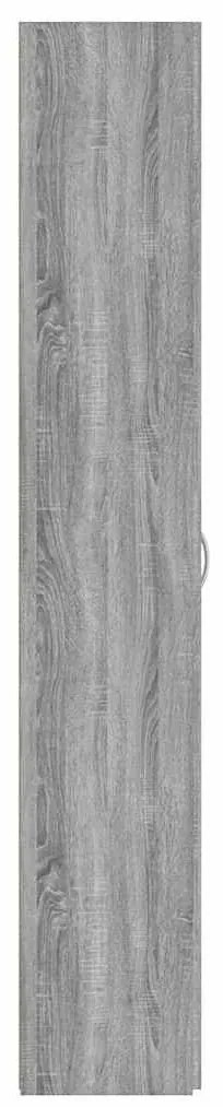 Armário escritório 60x32x190cm derivado madeira cinzento sonoma