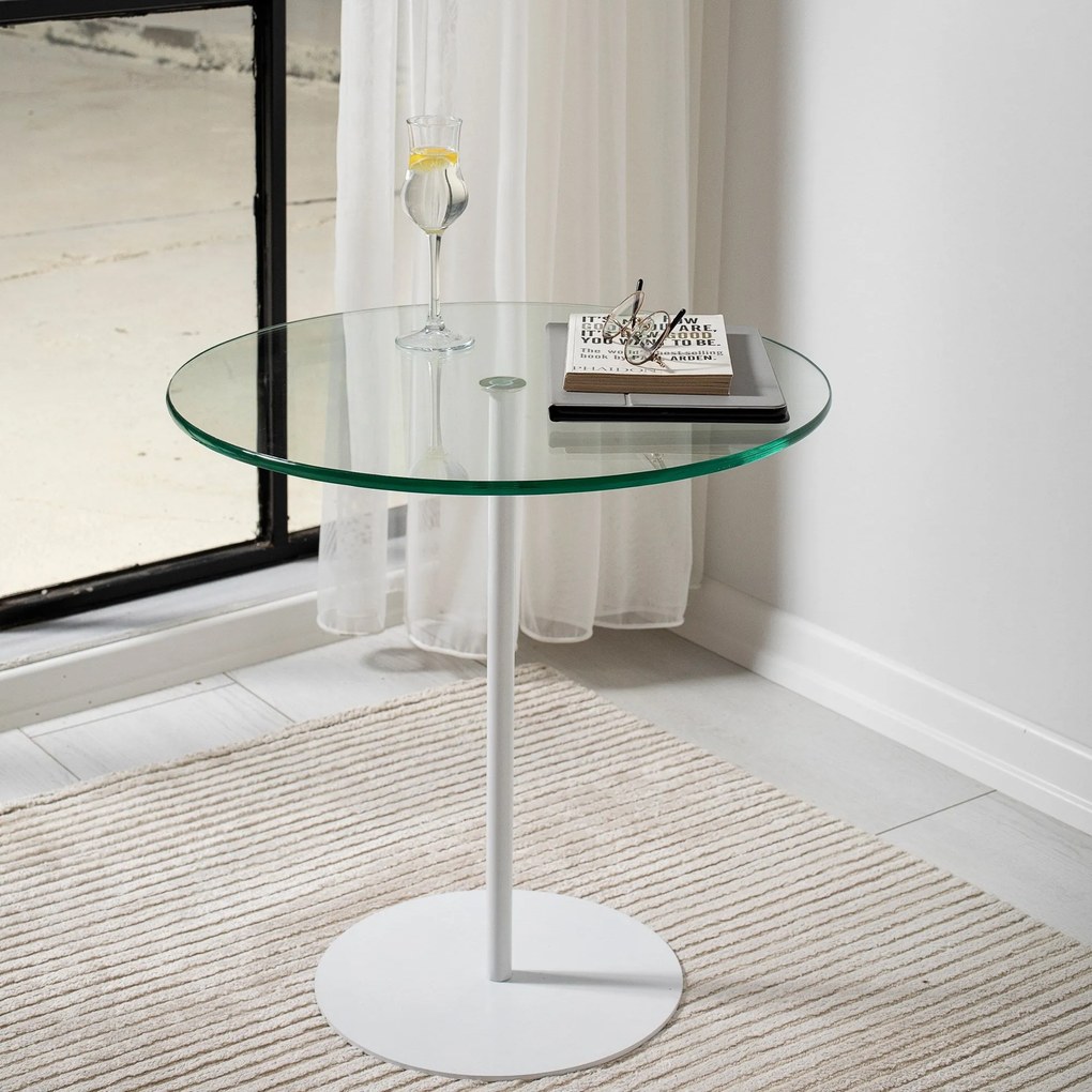 Mesa de Apoio Chill-Out – Branca – 50x50x50 cm