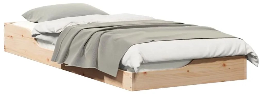 Estrutura de cama de chão Castanho 90 x 210 cm