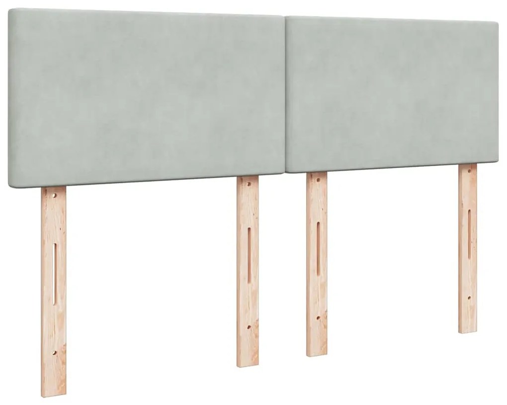 Estrutura de cama otomana com colchão 140x190 cm cinzento claro