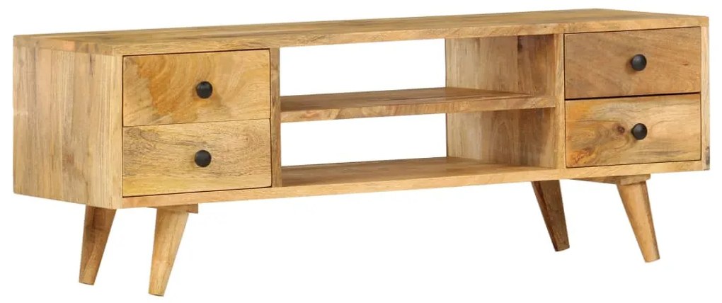 Móvel de TV 110x35x40 cm madeira de mangueira maciça