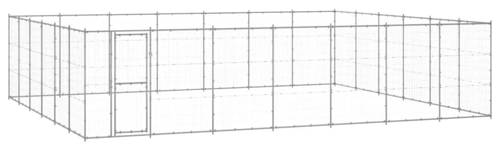 vidaXL Canil de exterior 50,82 m² aço galvanizado