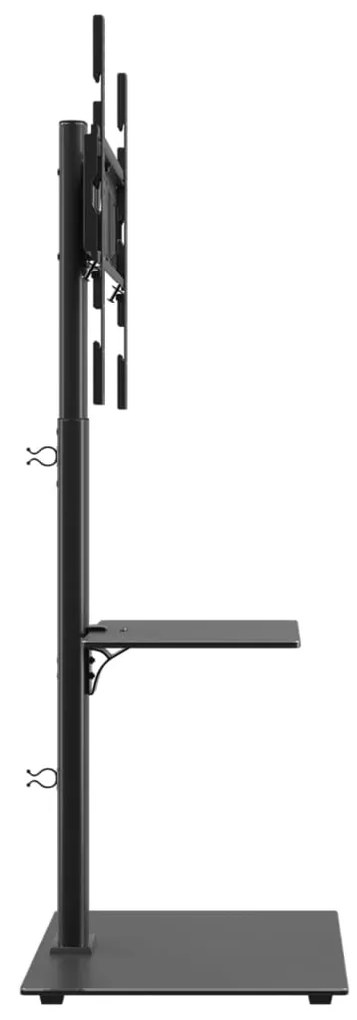 Suporte de canto para TV 32-65 polegadas c/ 2 prateleiras preto