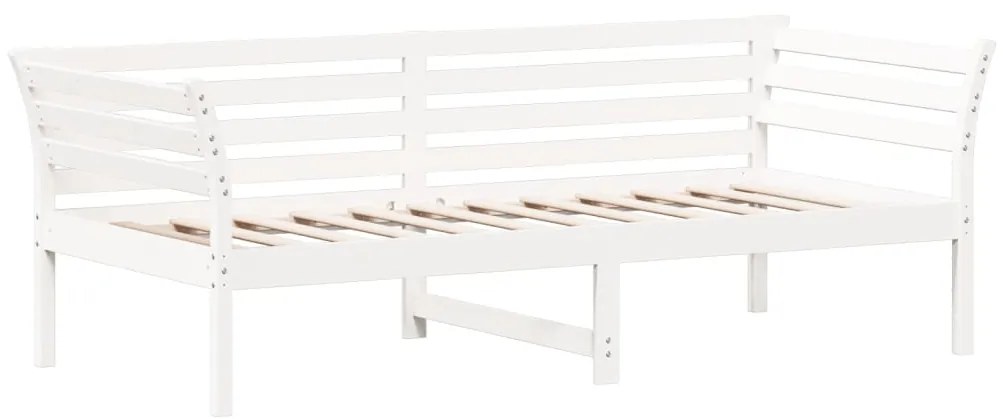 Sofá-cama sem colchão 80x200 cm madeira de pinho maciça branco