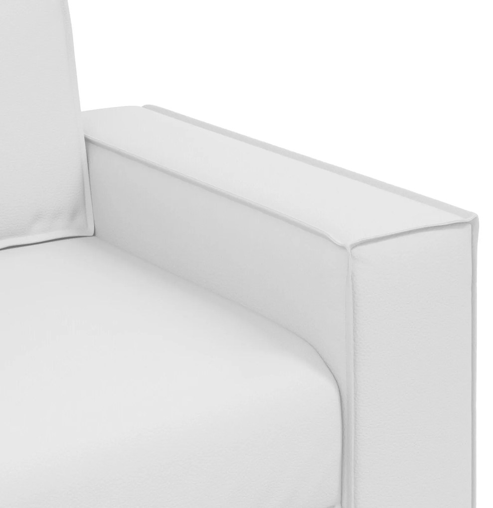 Poltrona vidaXL Branca 59 cm em Pela Sintética