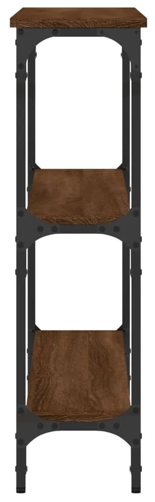 Mesa consola 100x22,5x75 cm derivados madeira carvalho castanho