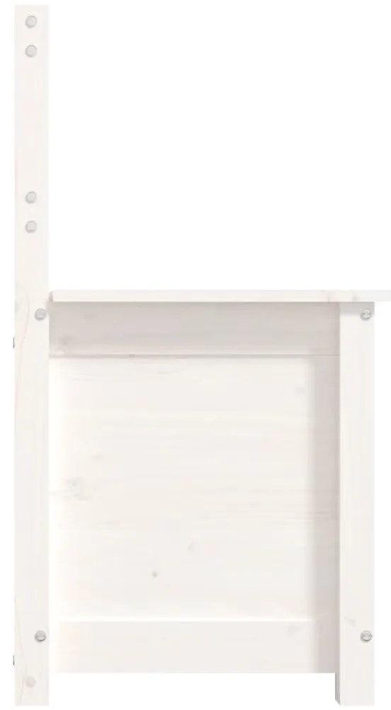 Banco 80x41x77 cm madeira de pinho maciça branco