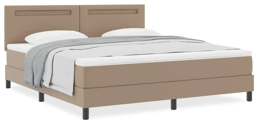 Cama Box com Colchão Cappuccino, Super King, Couro Sintético