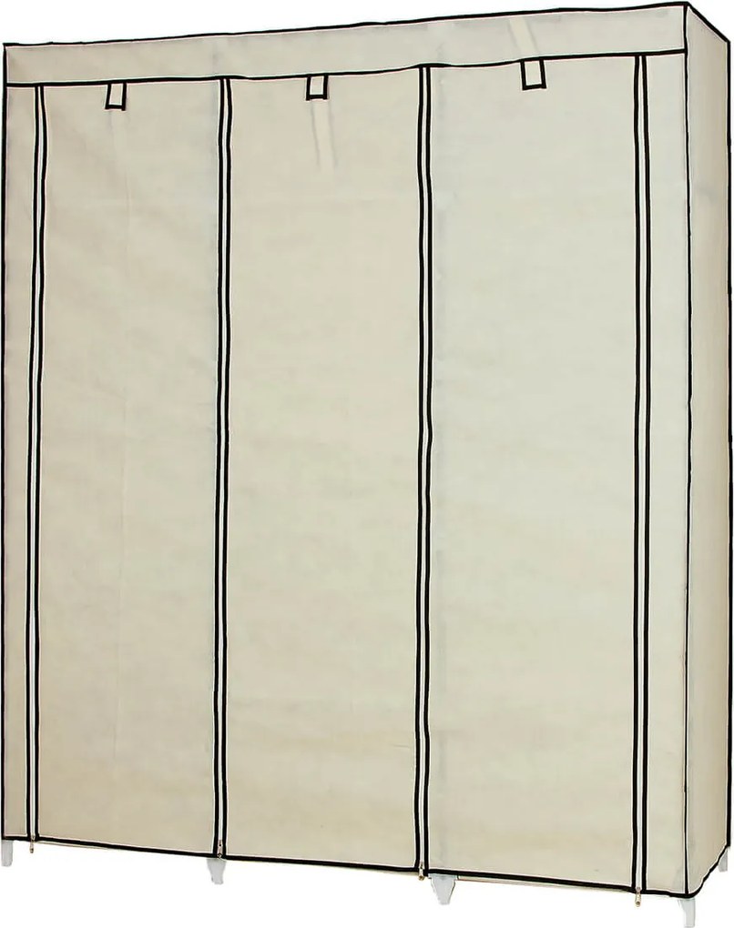 Guarda roupa em tecido 150 x 45 x 175 cm Bege