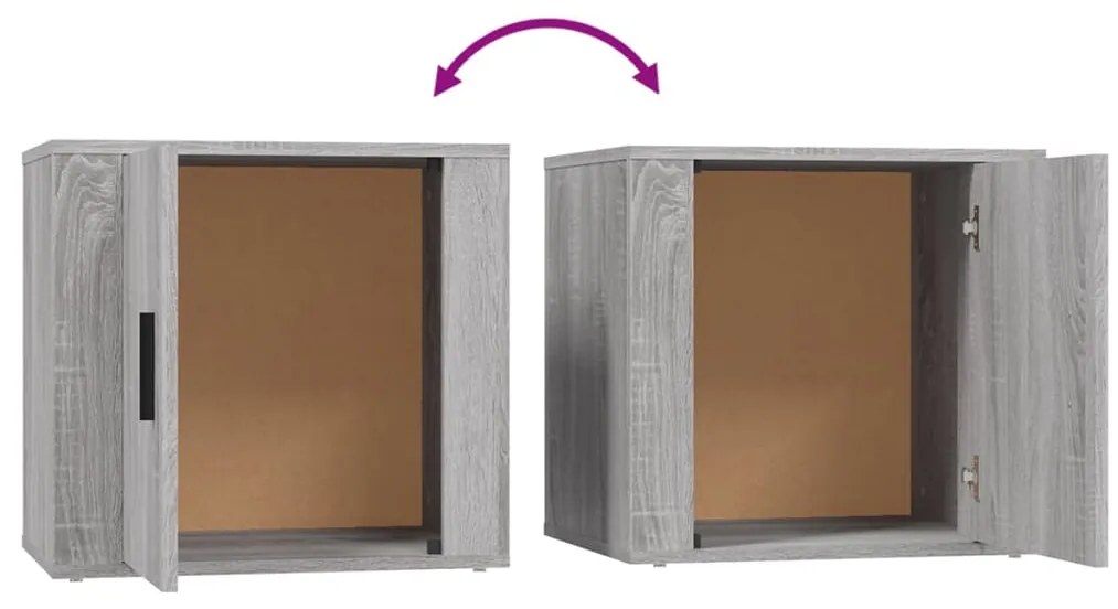 Mesa de cabeceira 50x39x47 cm sonoma cinzento