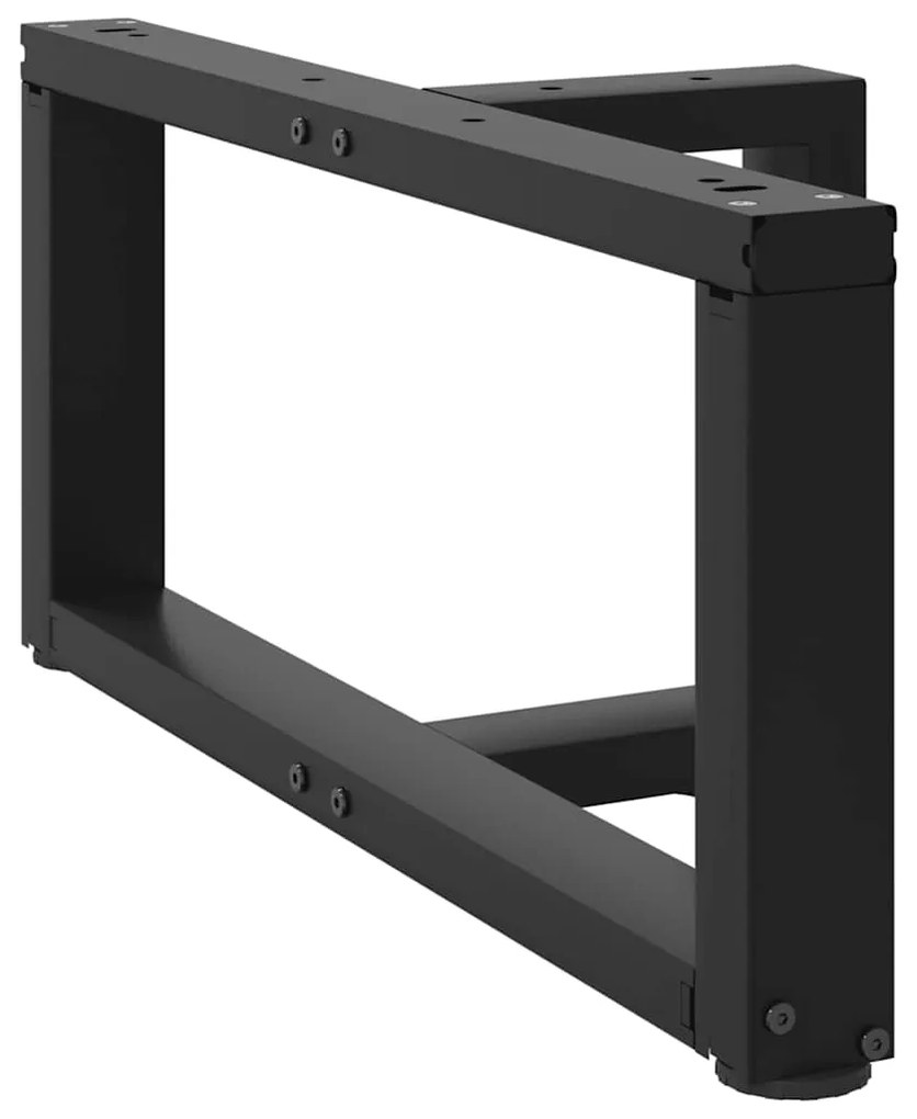Pés para mesa de centro em forma de T, 2 peças, preto, 60x25x(30-31) c