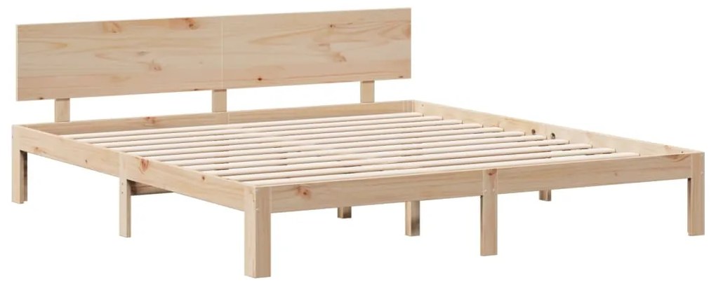 Cama com estante sem colchão 180x200 cm pinho maciço