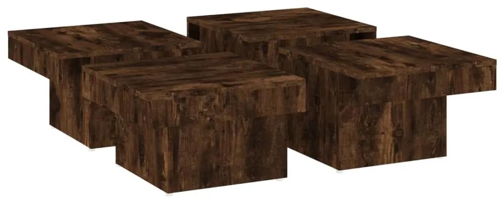 Mesa de centro 90x90x28 cm derivados de madeira carvalho fumado