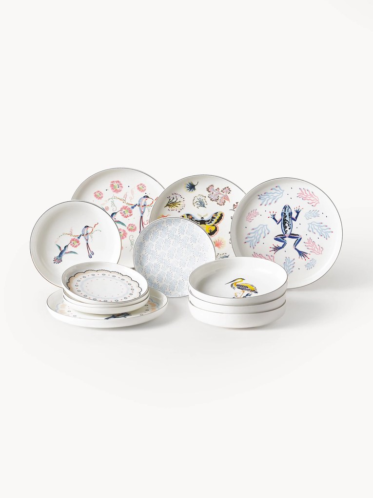 Tableware Set Flamboyant, 4 People, Set of 12