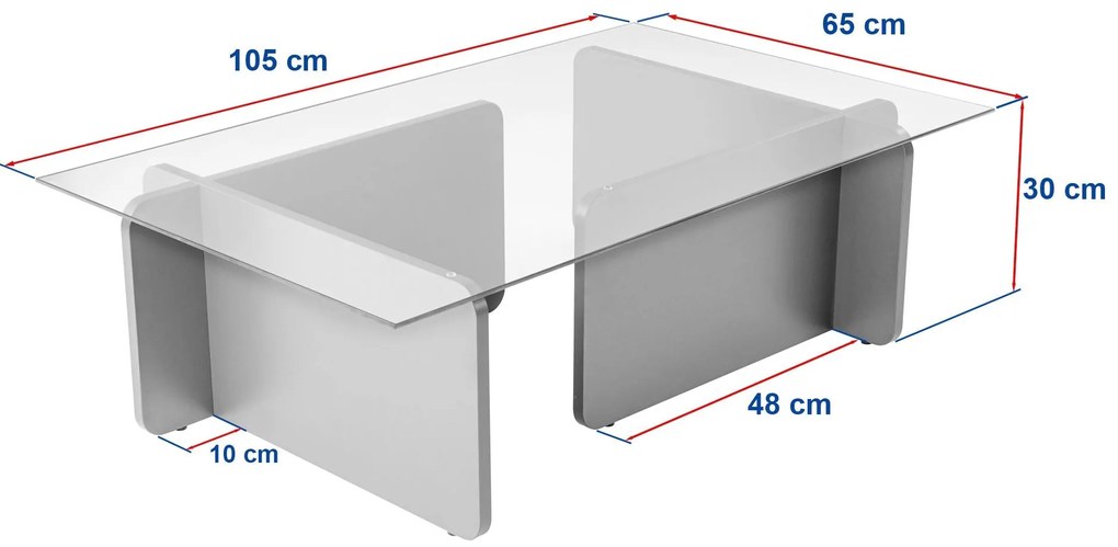 ****  
Mesa de Centro Flavio – Nogueira – 105x30x65 cm

**