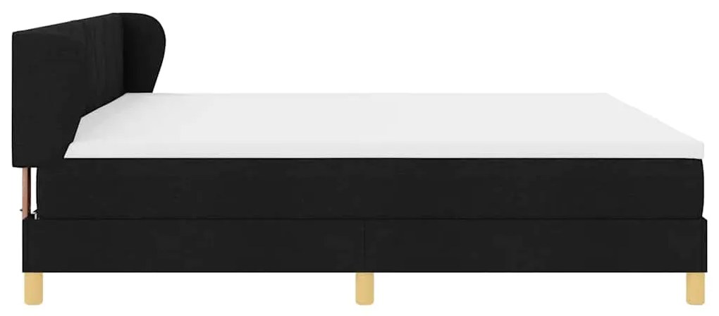 Cama Box Spring vidaXL com Colchão - Preto, 200x200 cm, Tecido