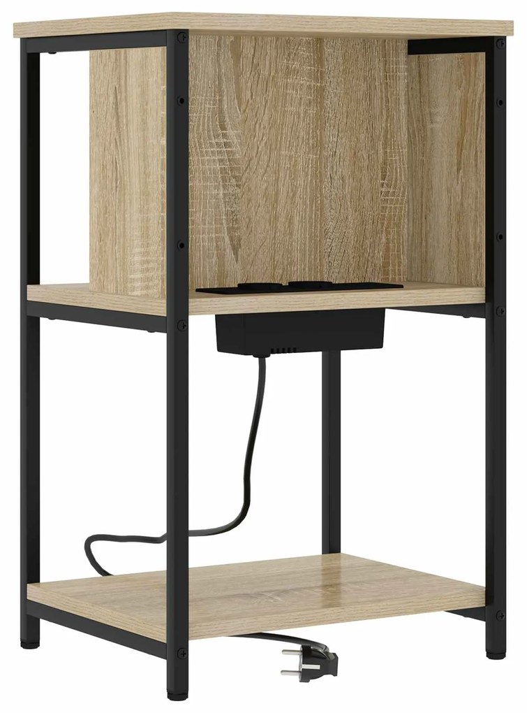 vidaXL Armário de Cabeceira Carvalho Sonoma 38 x 31 x 61 cm