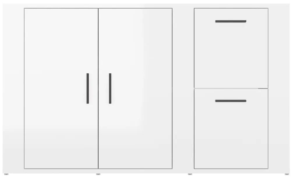 Aparador 100x33x59,5 cm derivados de madeira branco brilhante