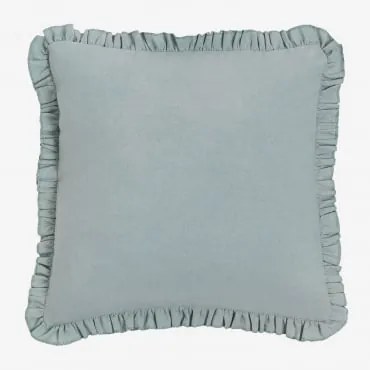 Almofada Quadrada 40x40 Cm Em Algodão Arassu Azul Claro Cinzento - Sklum