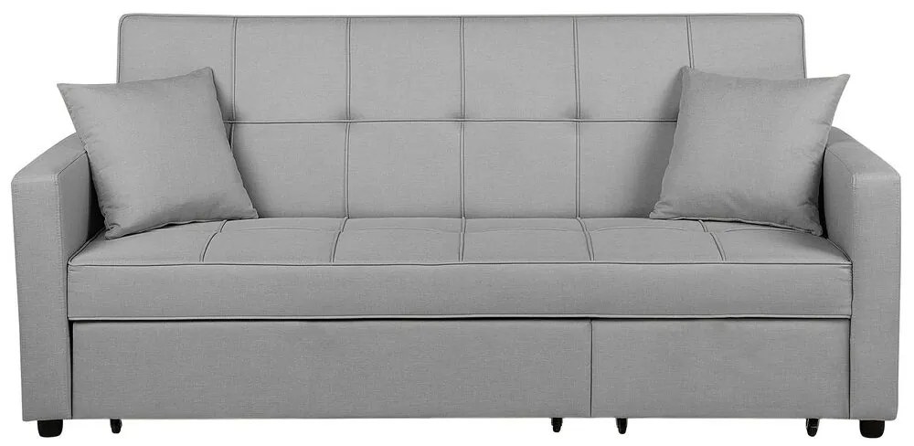 Sofá-cama com 3 lugares em cinzento claro GLOMMA Beliani