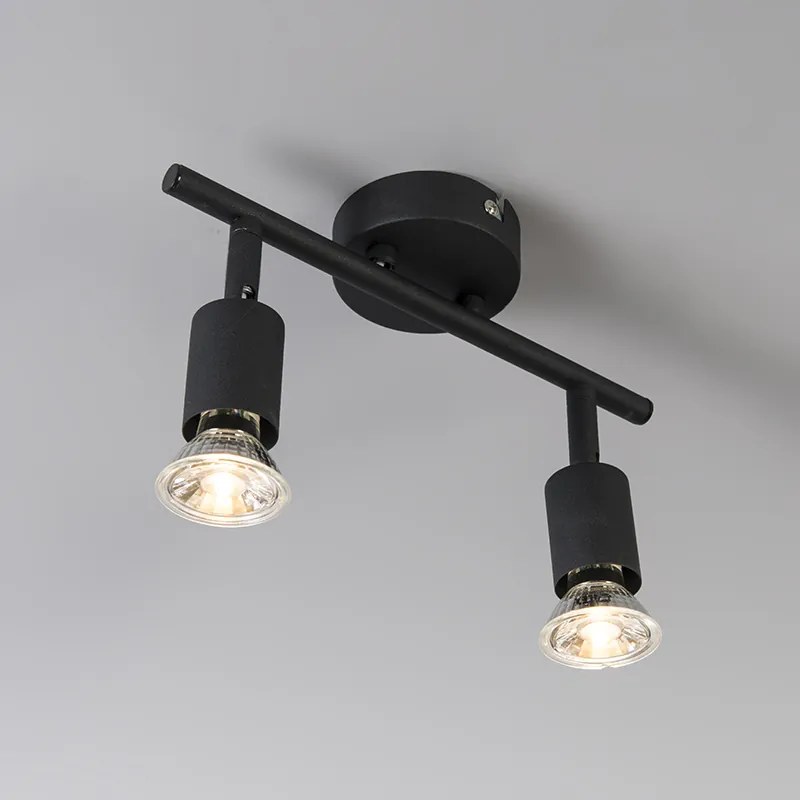 Projetores industriais pretos inclináveis 2-luzes - Jeany