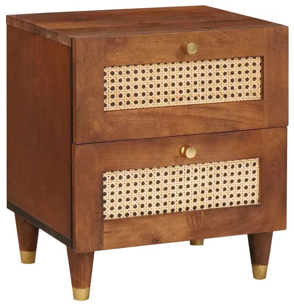 vidaXL Armário de Cabeceira com gaveta Castanho 40 x 33,5 x 46 cm