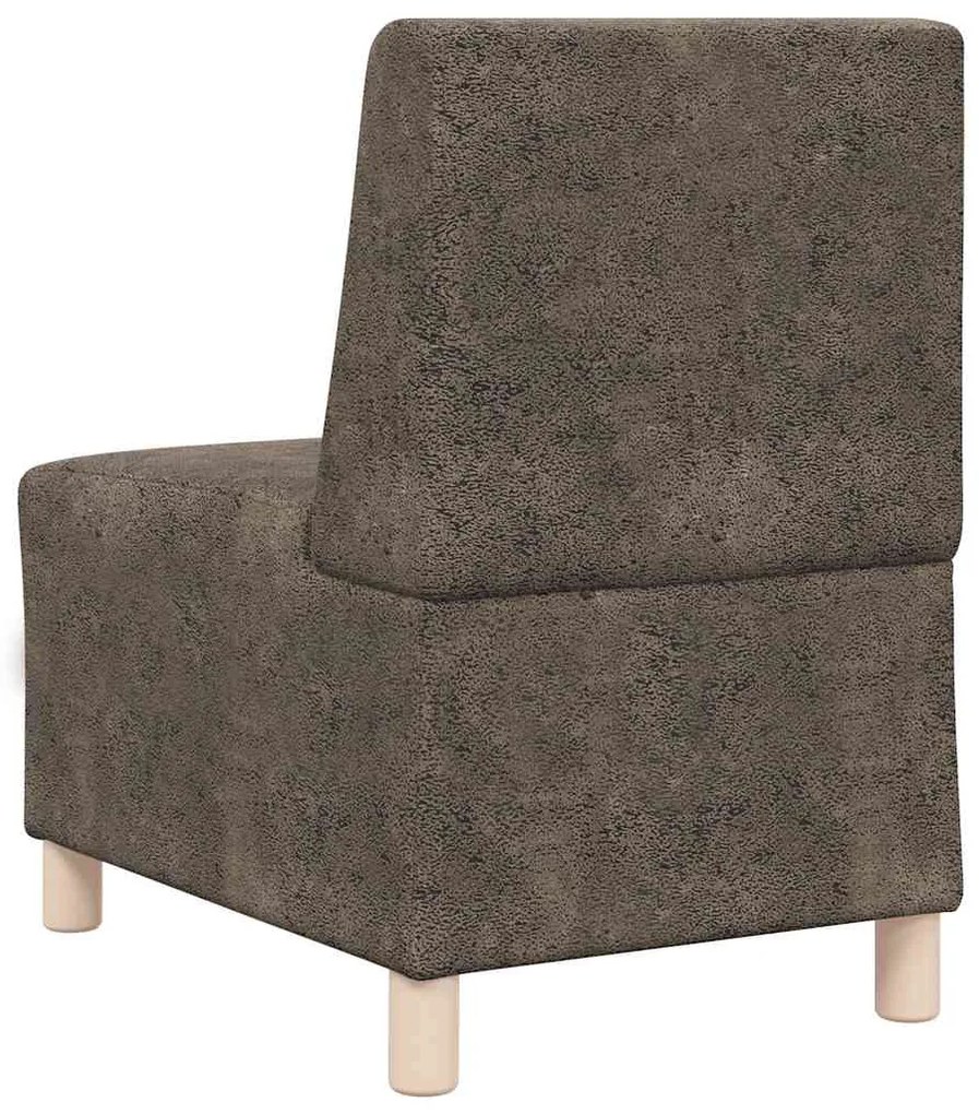Poltrona em camurça artificial 55 cm cinza-escuro