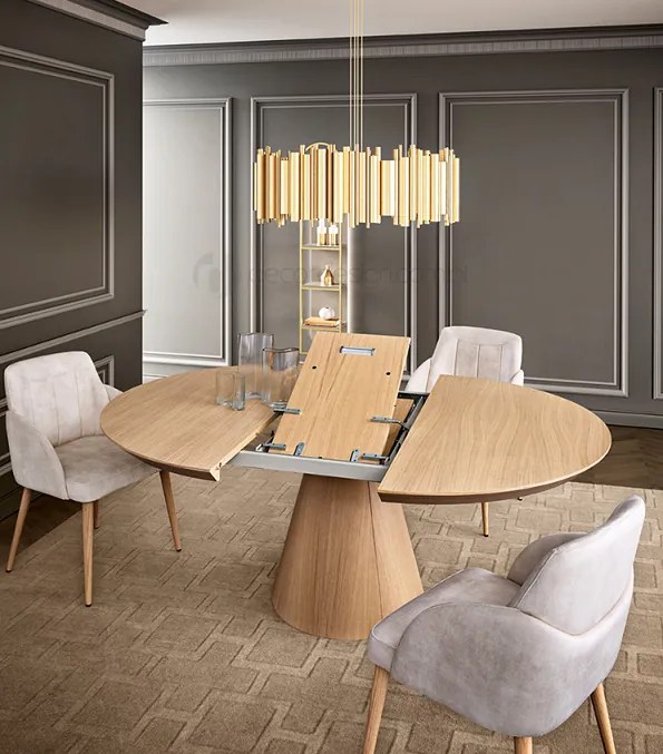 Mesa de Jantar Corvo Ext.Red.Pé Cone