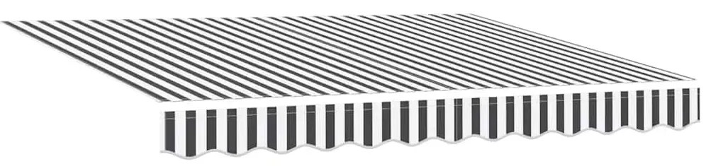 Toldo retrátil 3x2,5 m tecido e alumínio antracite e branco