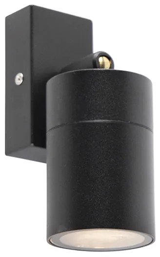 LED Candeeiro de parede exterior inteligente preto IP44 com Wi-Fi GU10 - Solo Moderno
