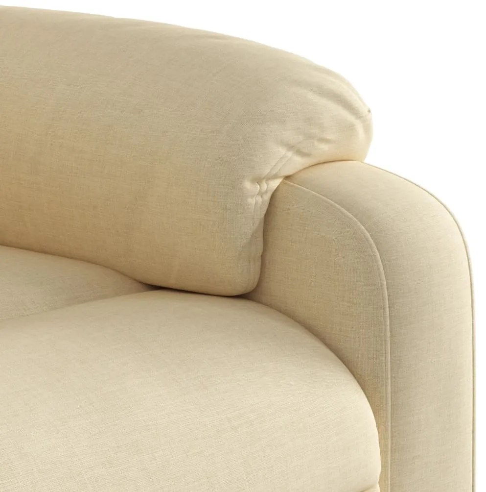 Poltrona elevatória de massagens tecido cor creme
