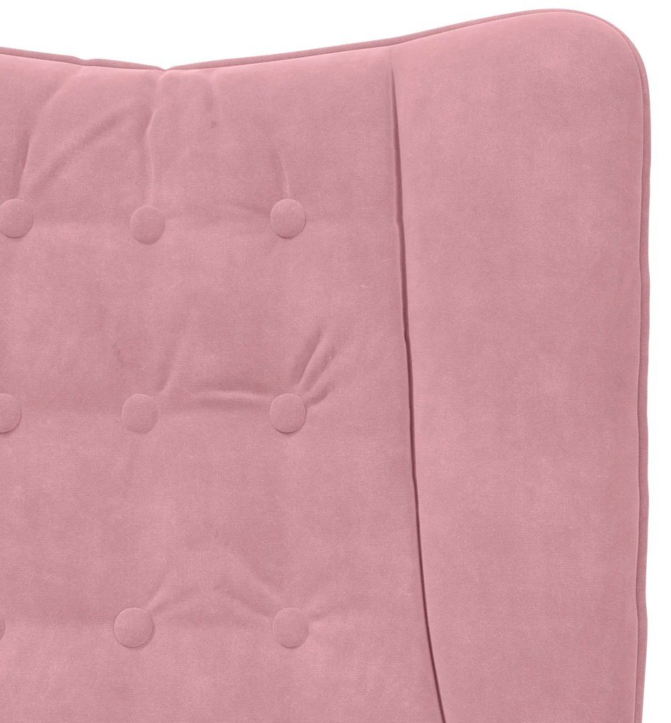 Cadeira Relaxante vidaXL Veludo Rosa