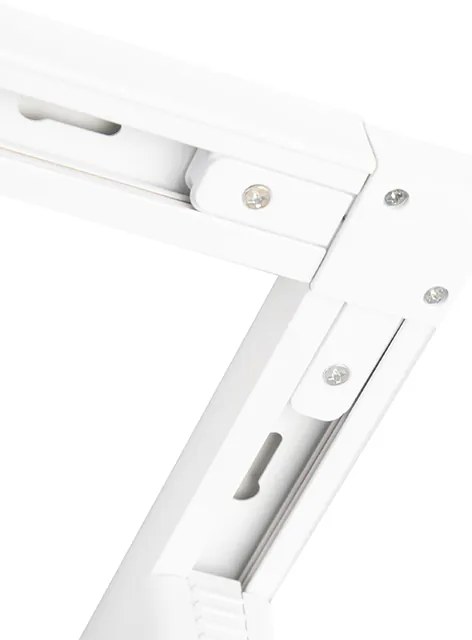 Sistema de calhas moderno com 5 focos monofásicos branco - Jeany