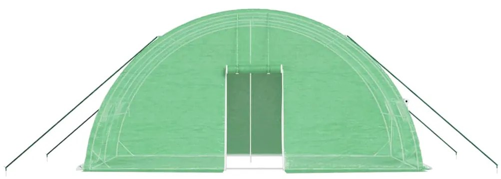 Estufa com estrutura de aço 12 m² 6x2x2,85 m verde