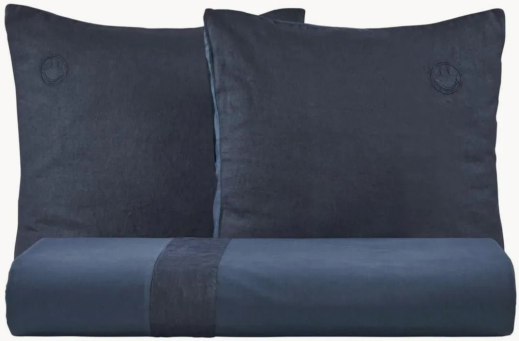 Conjunto de roupa de cama em algodão Smiley Face