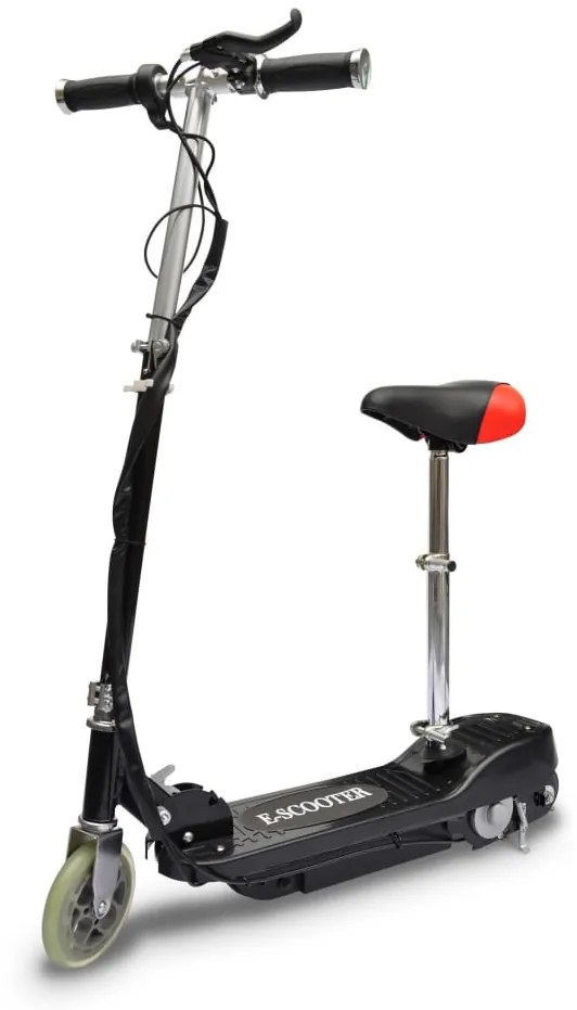 vidaXL Trotinete/scooter elétrica com assento 120 W preto